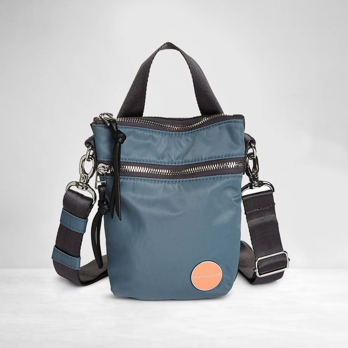 Shorthand - Phone Crossbody Bag - Steel Blue/Charcoal
