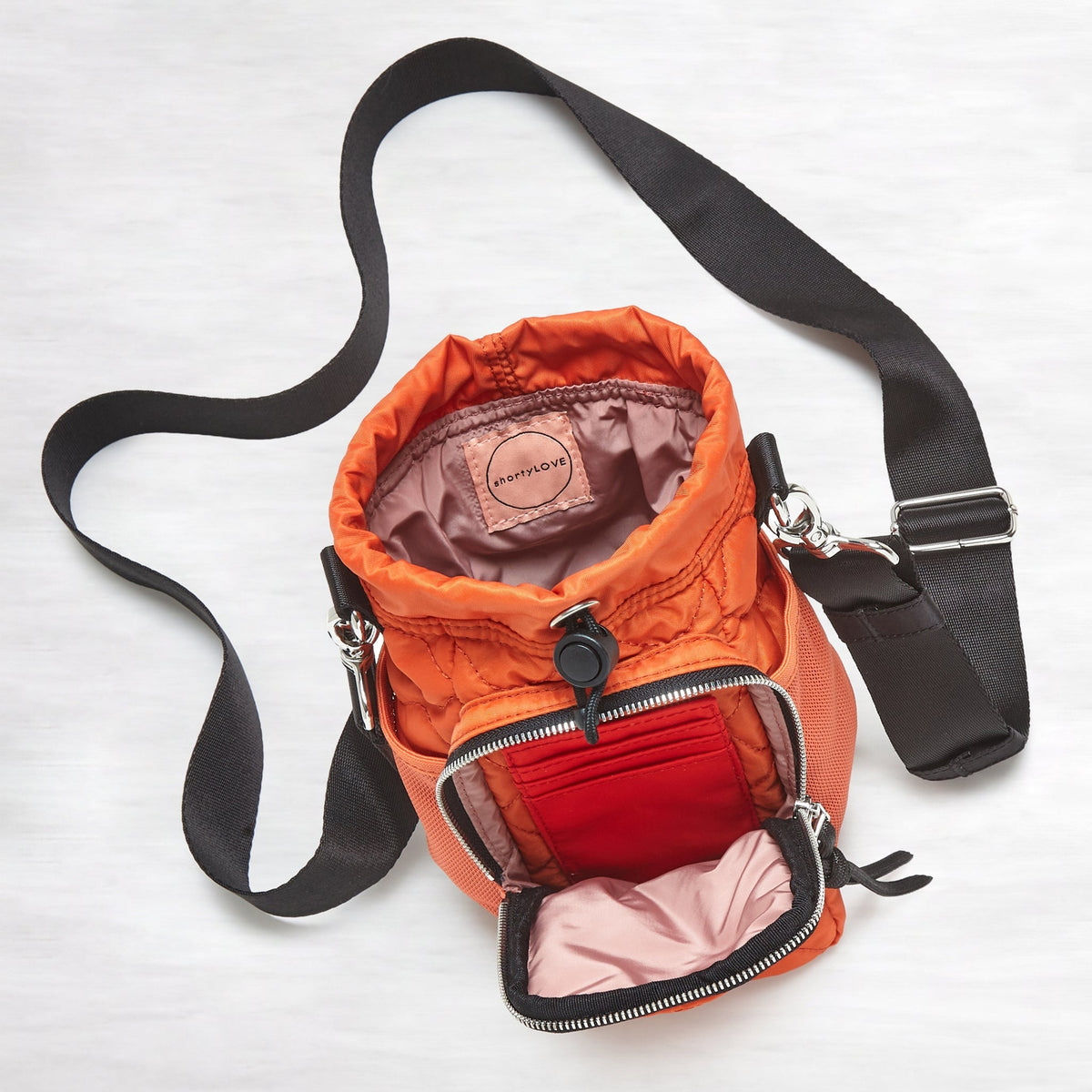 Bea - Small Quilted Sling Bag - Orange