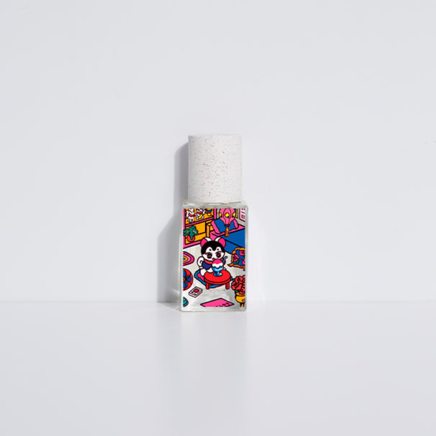 Arashi No Umi eau de parfum, 15 ml frosted bottle with colorful character label and cap