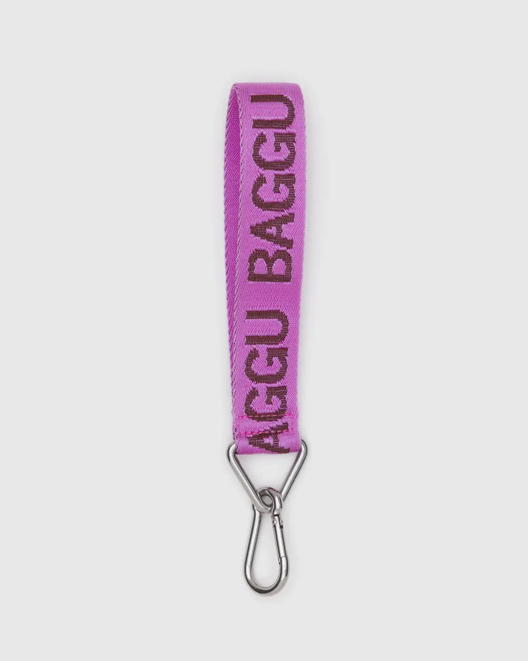 Lilac logo keychain strap with metal keyring clasp