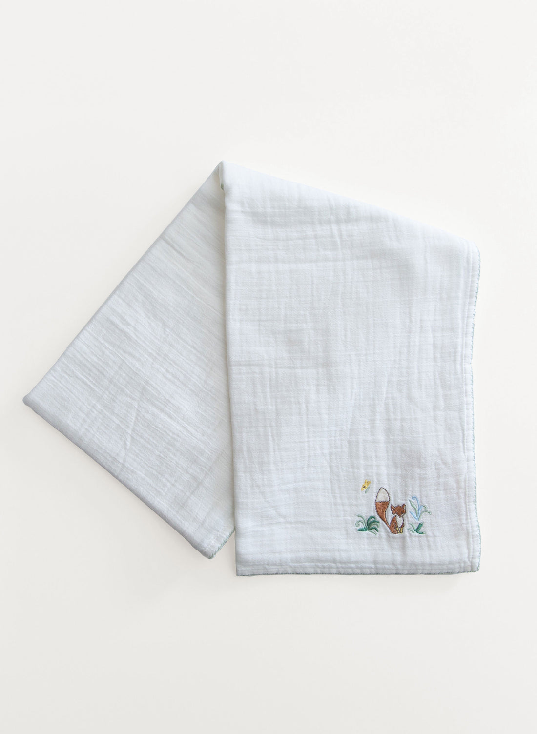 Shawl Blanket - Embroidered Fox