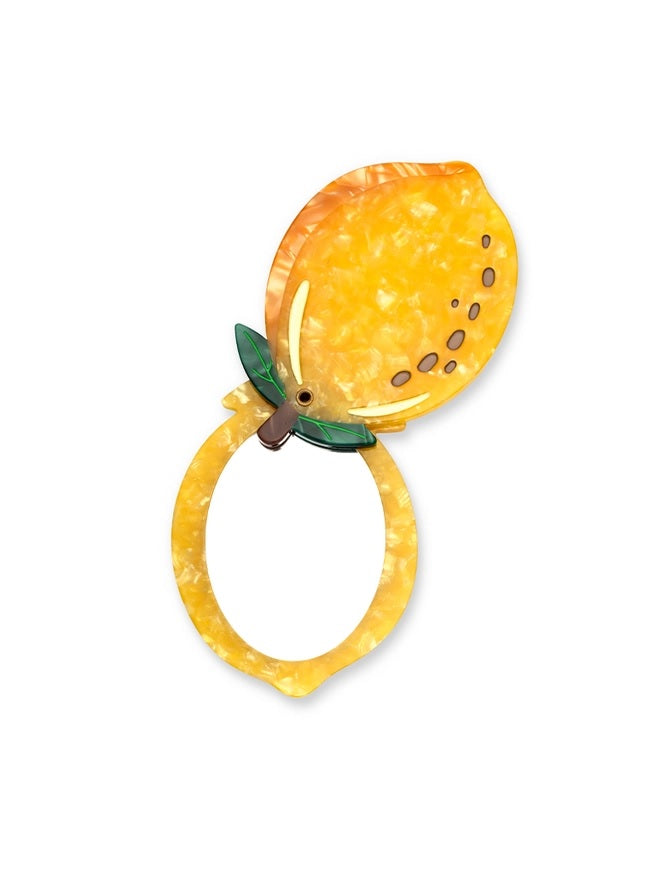 Folding Compact Mirror - Lemon