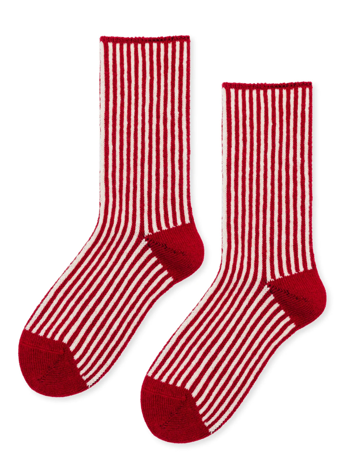 Magnolia Cashmere Crew Socks- Red