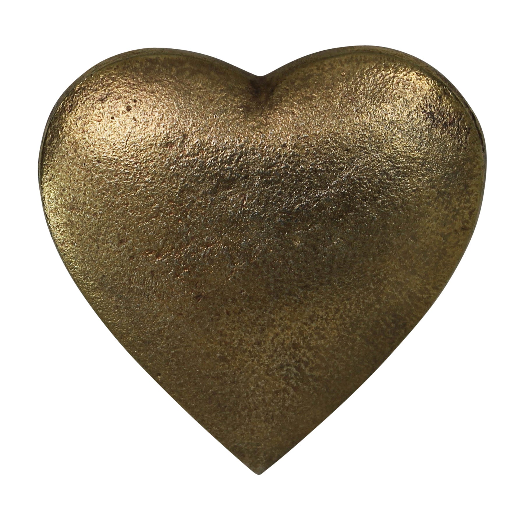 Heart-shaped jewelry box with antique gold textured finish