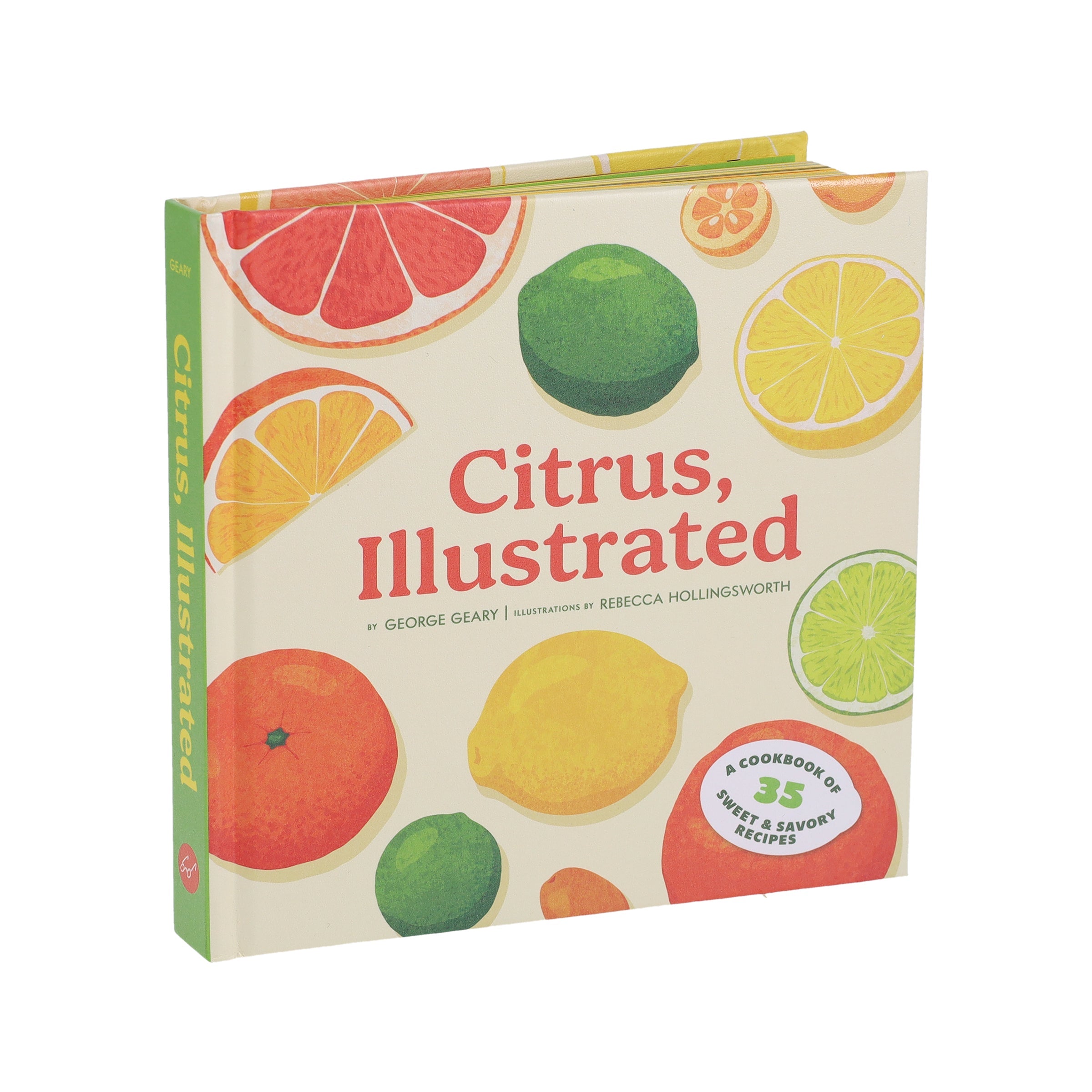 Citrus illustrated cookbook with beige cover and sliced lemon, lime, and grapefruit artwork