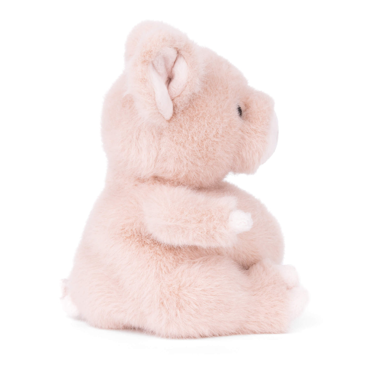 Light pink plush pig with folded arms and long ear detail