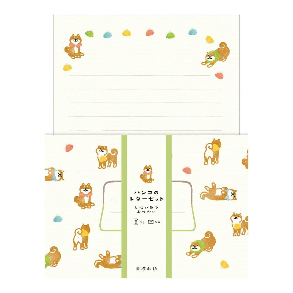 Furukawa Paper Hanko Letter Set - Shiba Inu Errand
