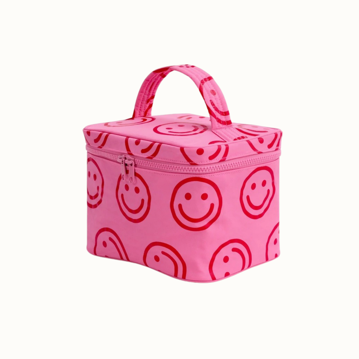 Large Cosmetic Case - Azalea Pink Happy