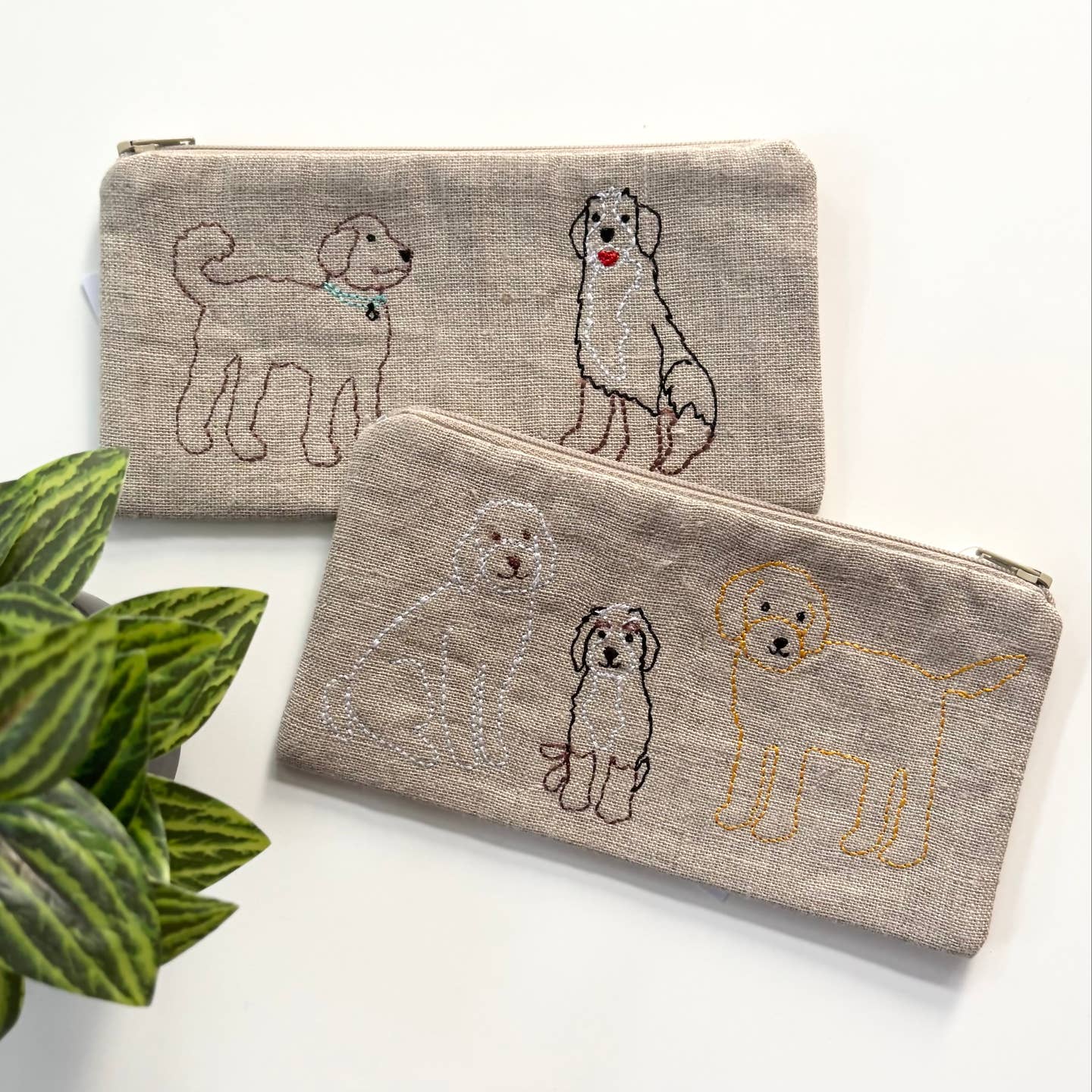 Doodles Linen Pouch - Small
