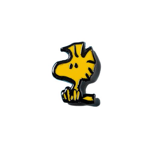 Woodstock Peanuts enamel pin, yellow bird with black outline and small open beak