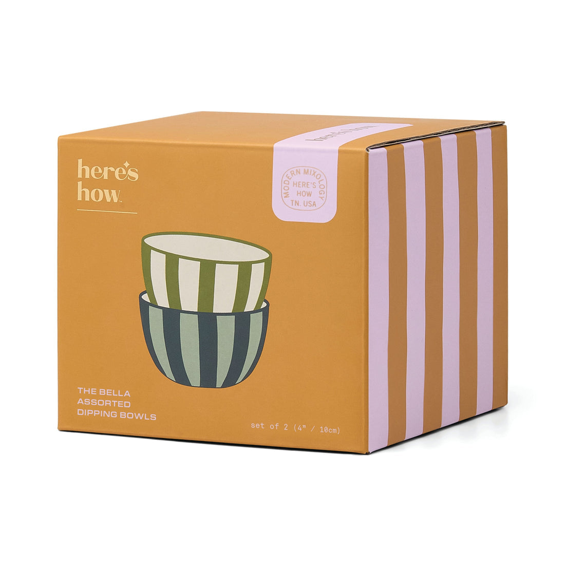 The Bella Set of 2 Dipping Bowls - Blue + Olive