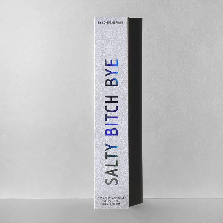 Hand-rolled incense stick box, Salty Bitch Bye scent
