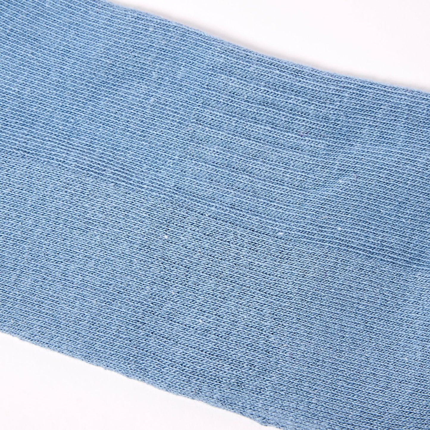 Men's airforce blue ankle socks with breathable knit texture close-up.