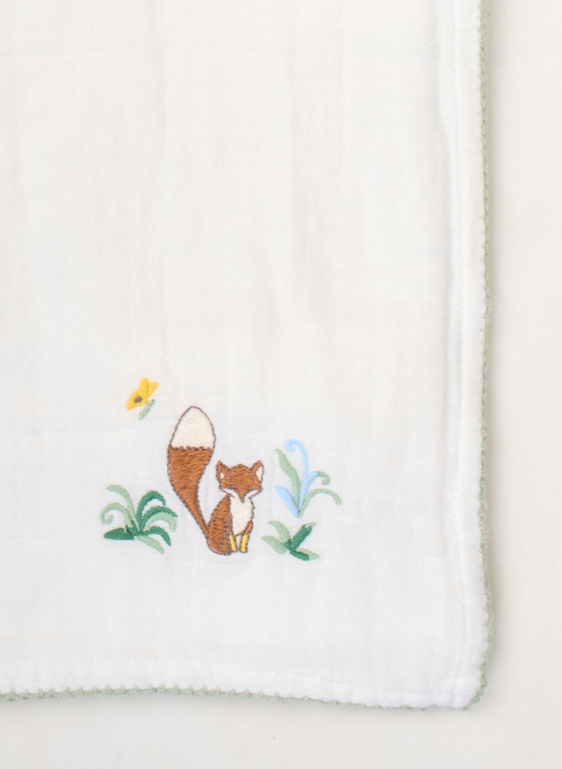 Shawl Blanket - Embroidered Fox