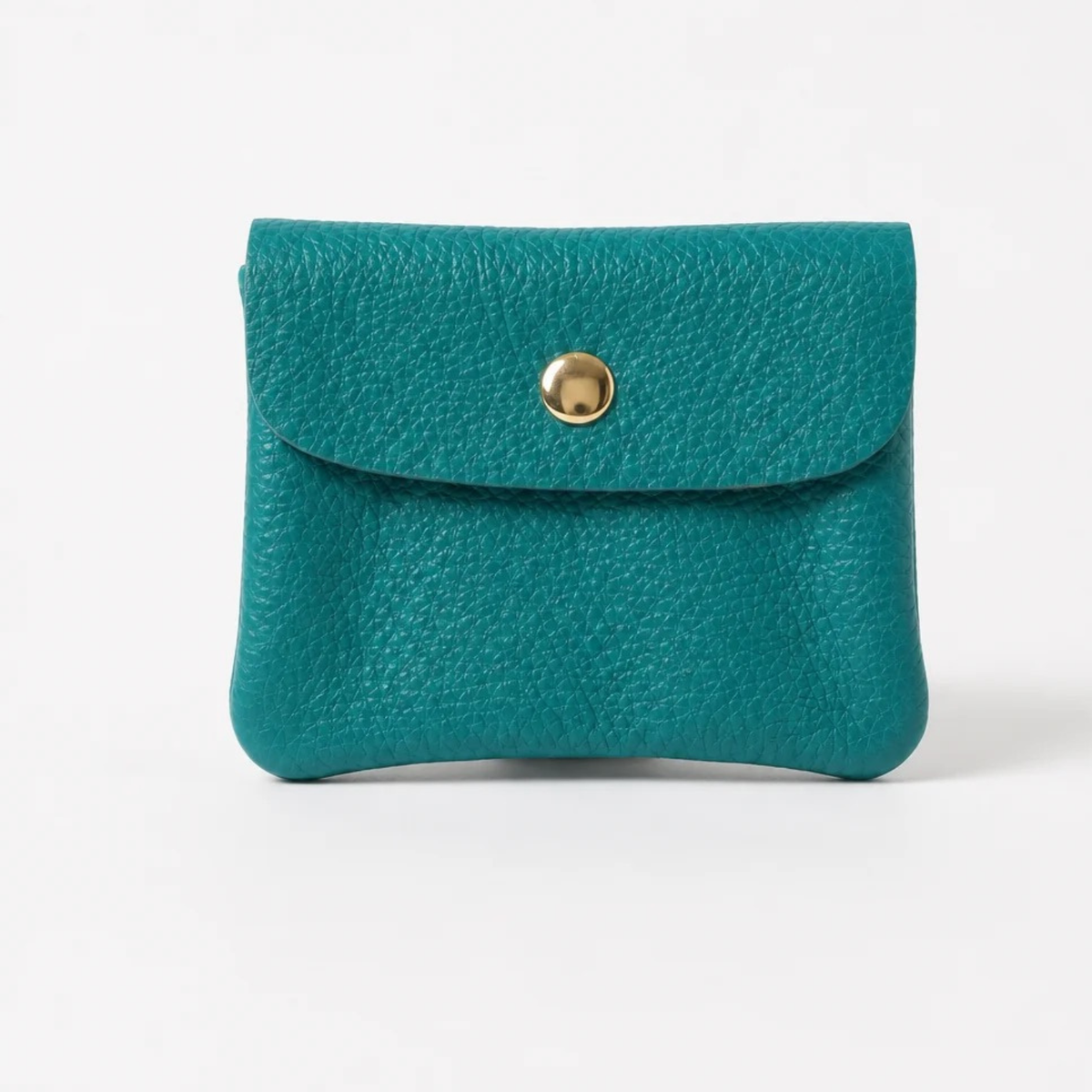 Mini Wallet- Pebble Leather - Turquoise