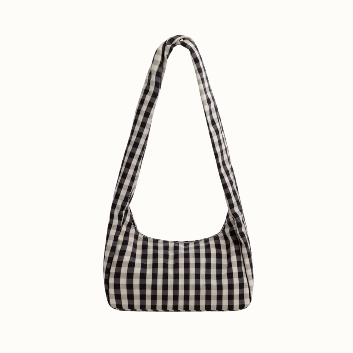 Nylon Meringue Bag - Black and Cream Gingham
