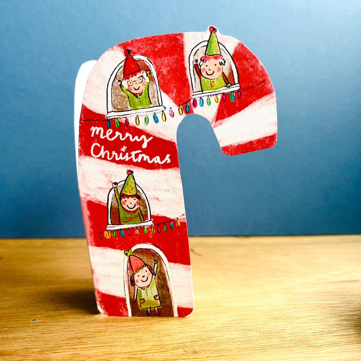 Candy Cane House Card