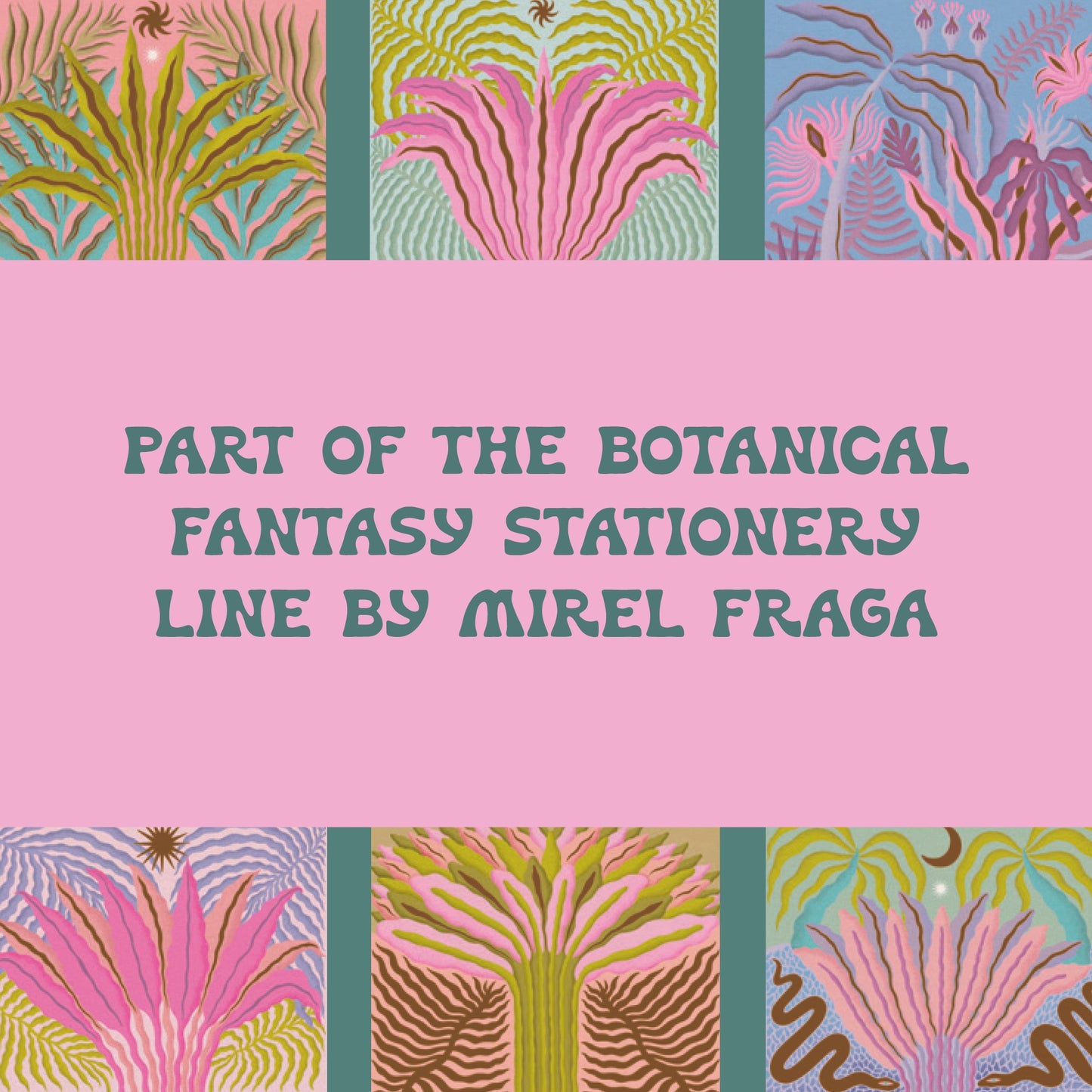Boxed note card set from the Botanical Fantasy stationery line by Mirel Fraga