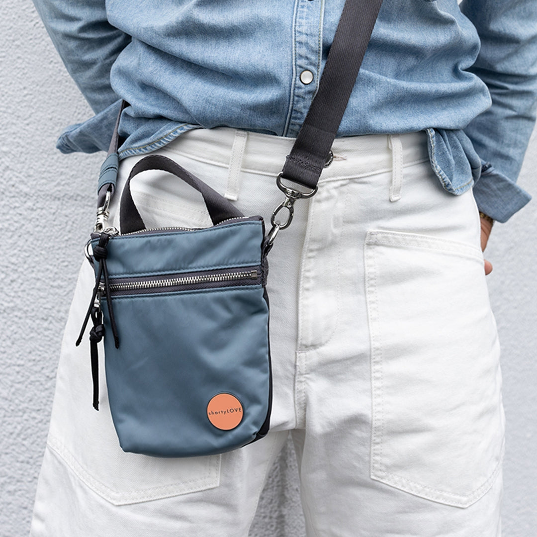 Shorthand - Phone Crossbody Bag - Steel Blue/Charcoal