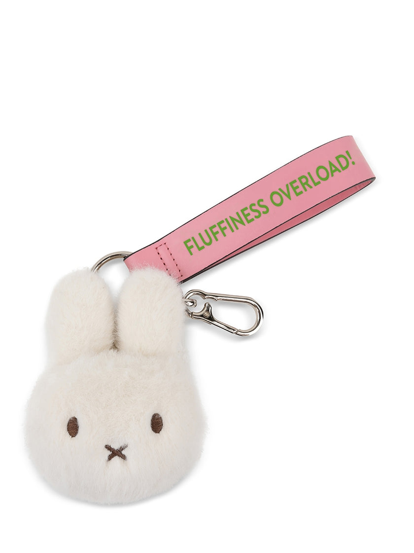 Miffy ECO Fuzzy Bag Charm - 4.5" - Off White