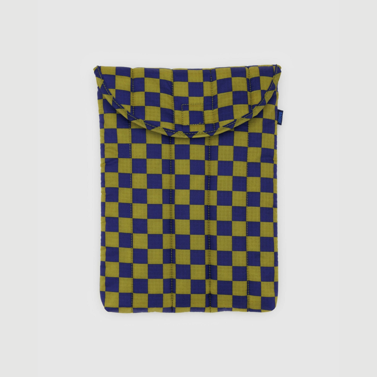 Puffy Laptop Sleeve 13"/14" - Pear Navy Check