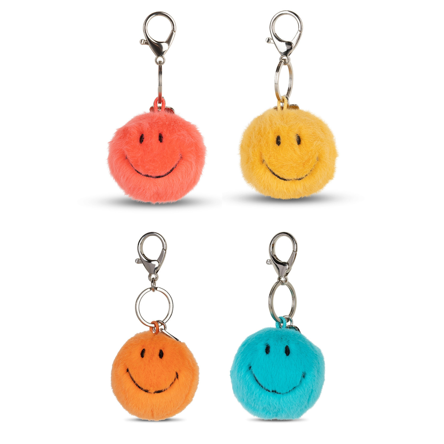 Smiley Keychain ECO Fuzzy - 2"