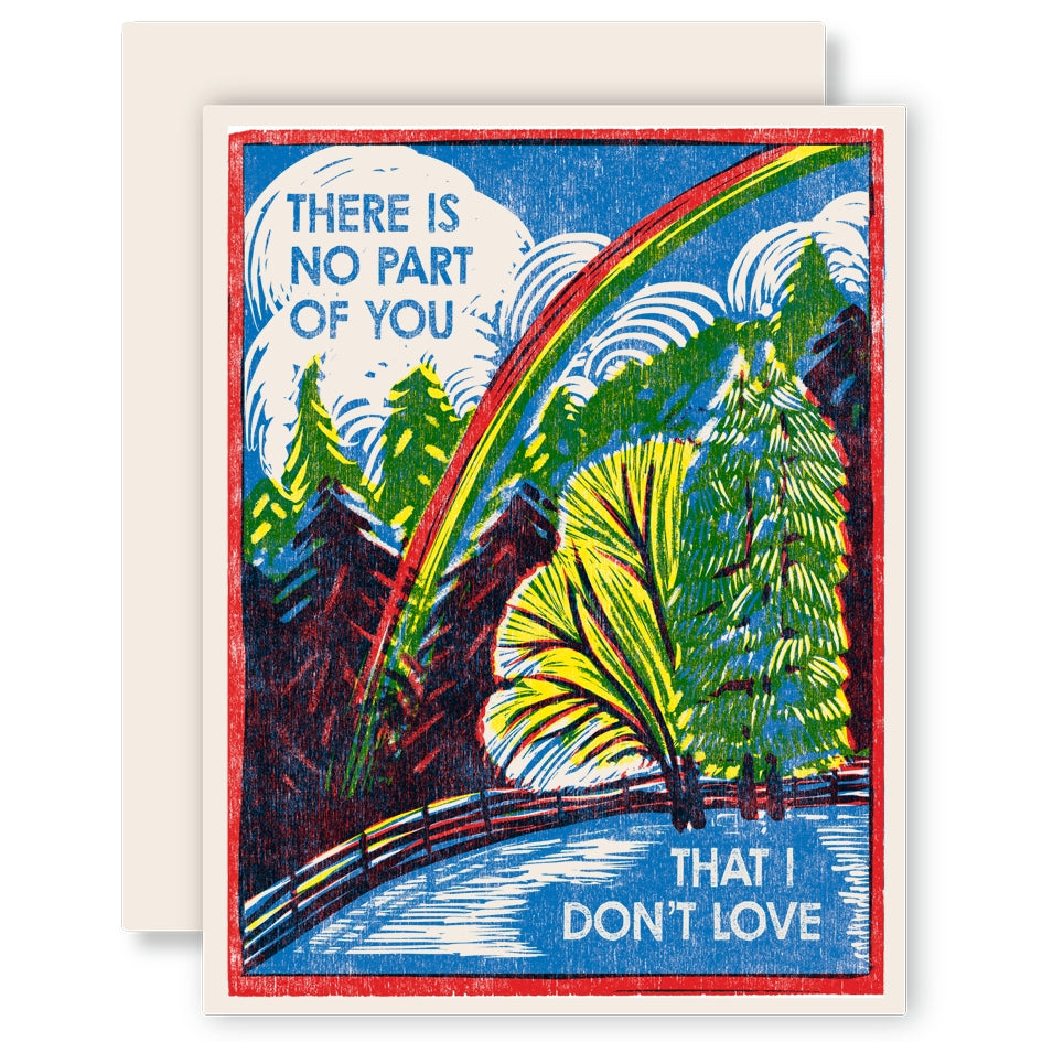 No Part of You I Don't Love Letterpress Card