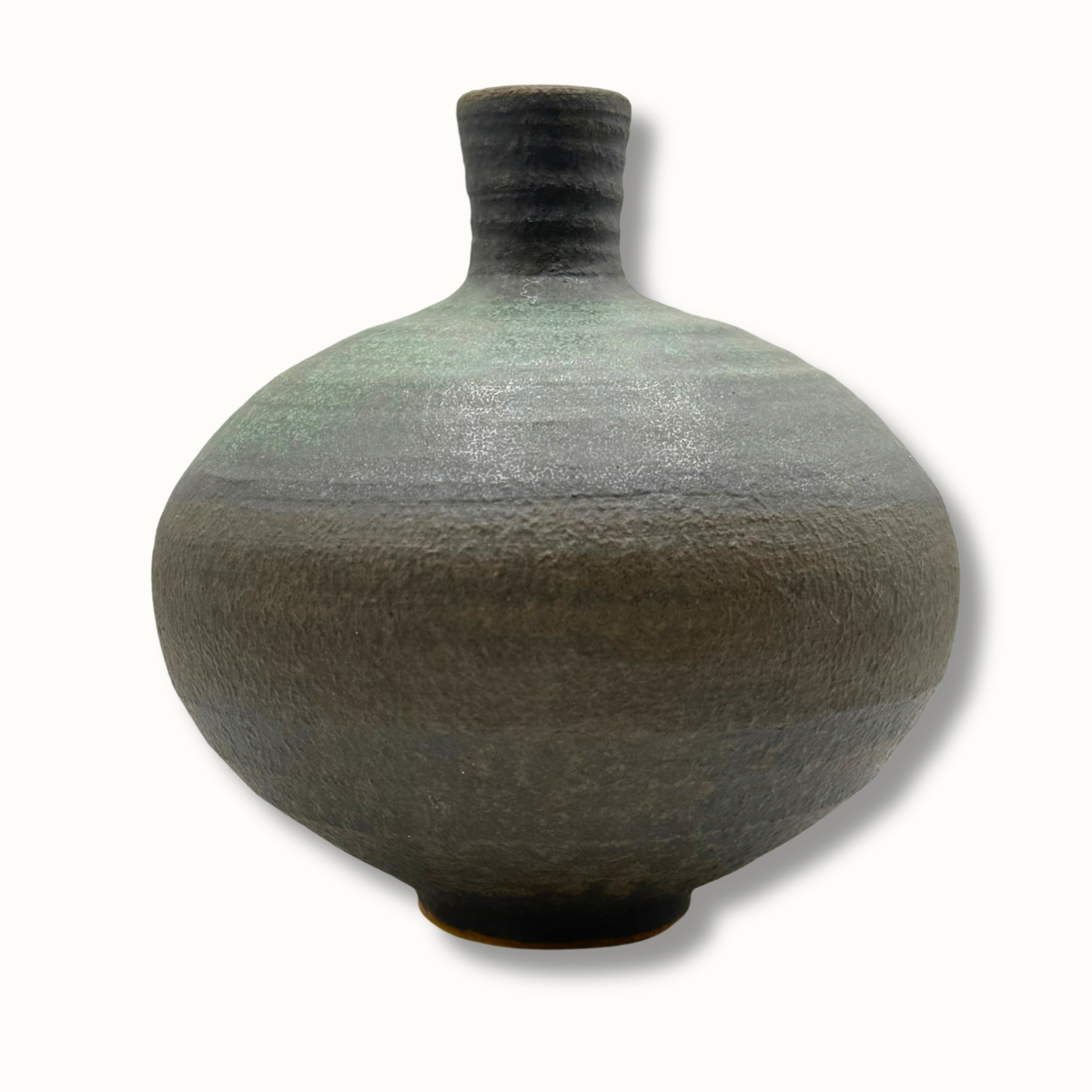 Ceramic Tube Vase - Olive Green