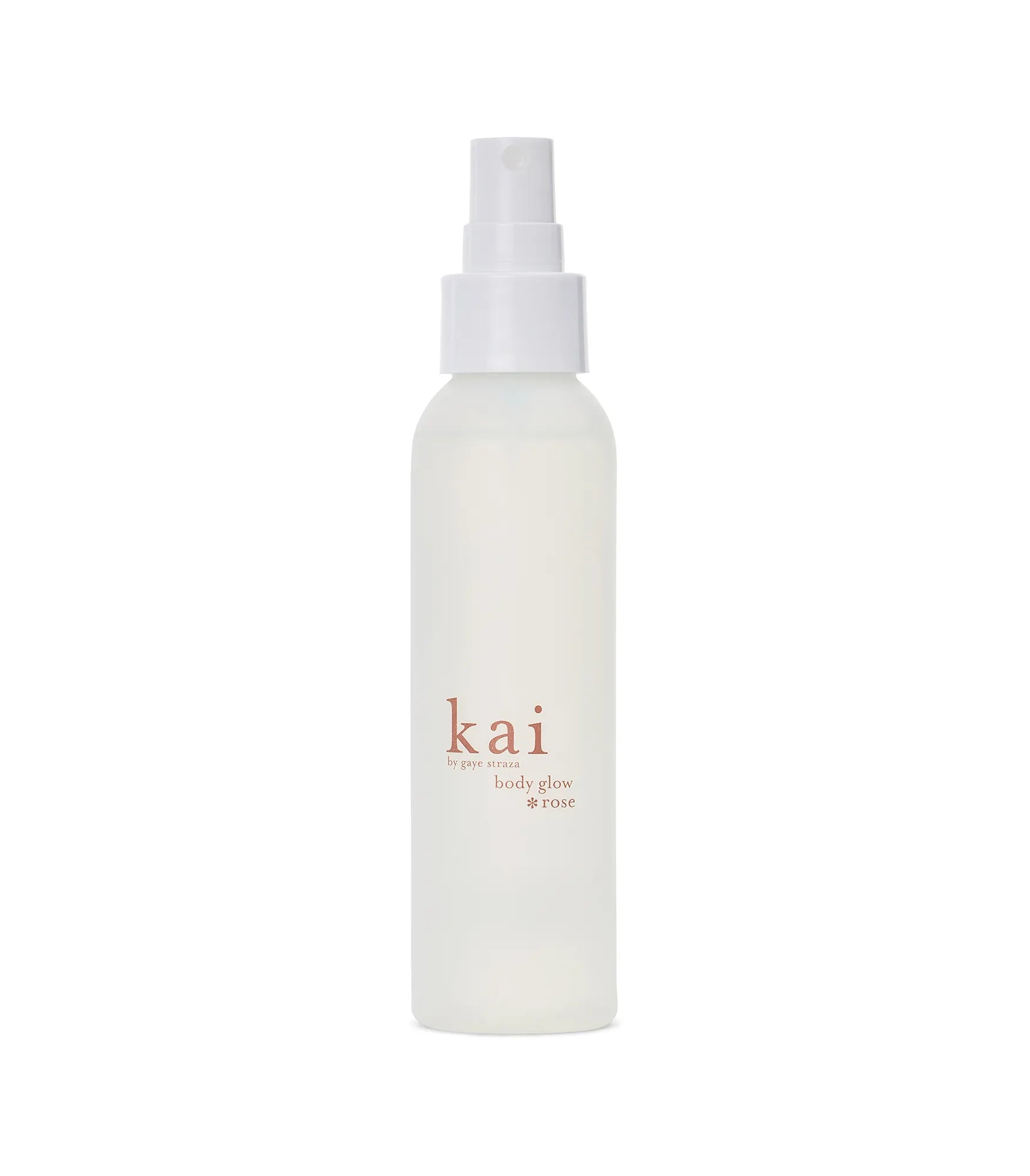 Kai Rose body glow lotion bottle with spray pump, 4 oz