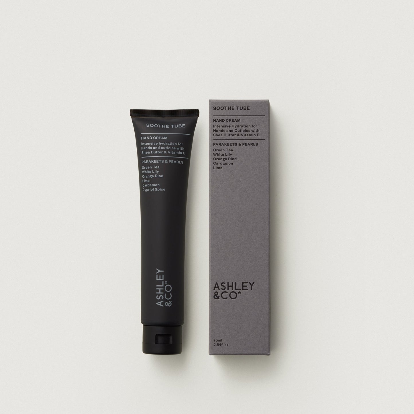 Soothe Tube hand cream lotion, dark tube with gray box