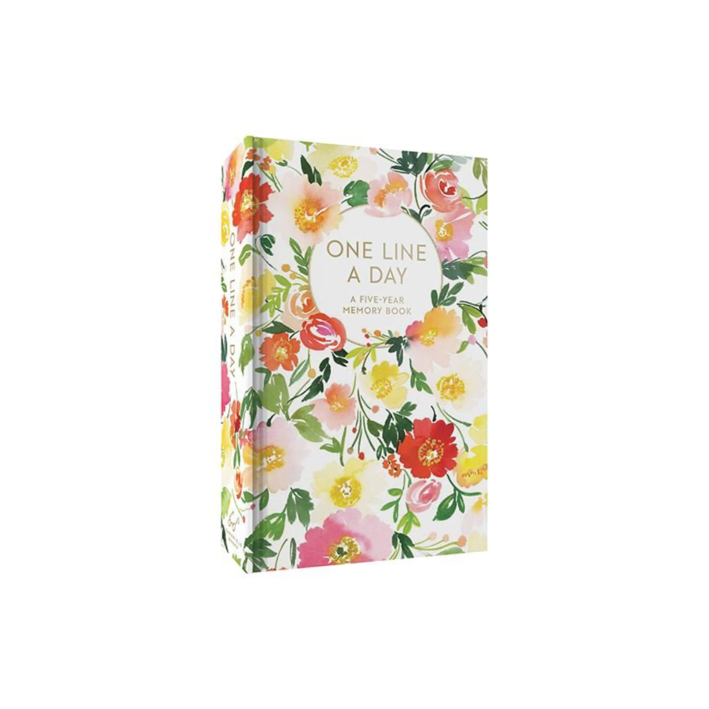 Floral one-line a day planner, five-year memory book cover
