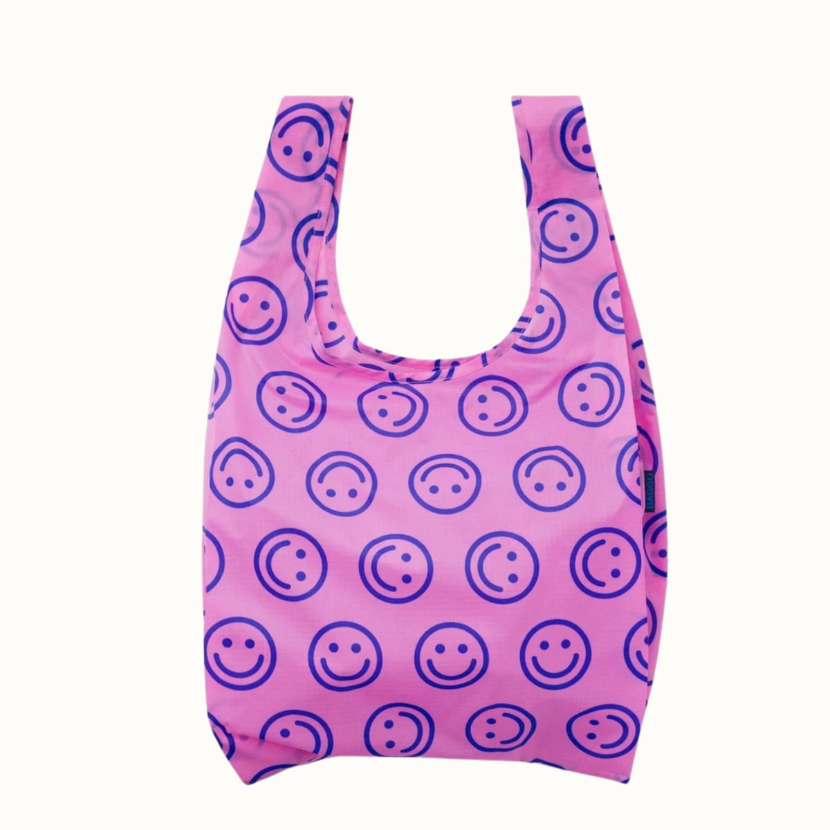 Standard Baggu Reusable Tote - Pop Pink Happy