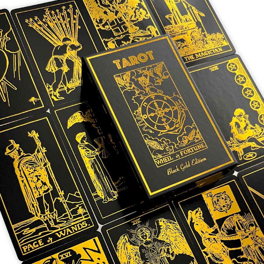 Black Gold Tarot Deck | Classic Tarot Design and Gold Foil