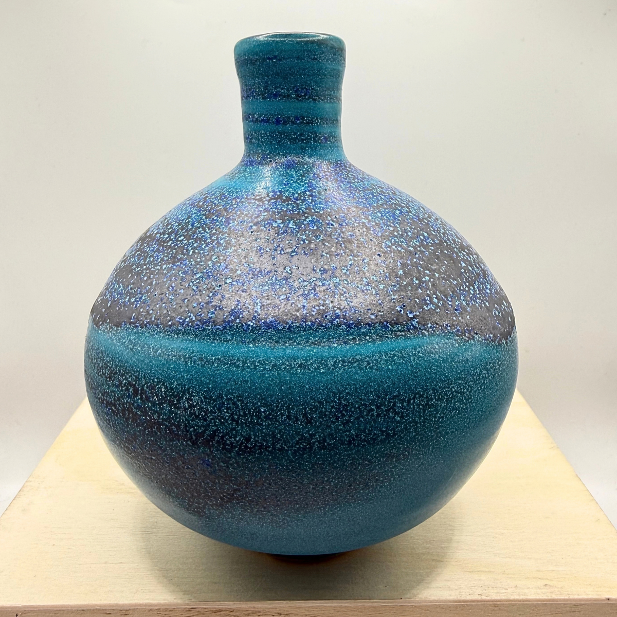 Ceramic Tube Vase - Turquoise - 3