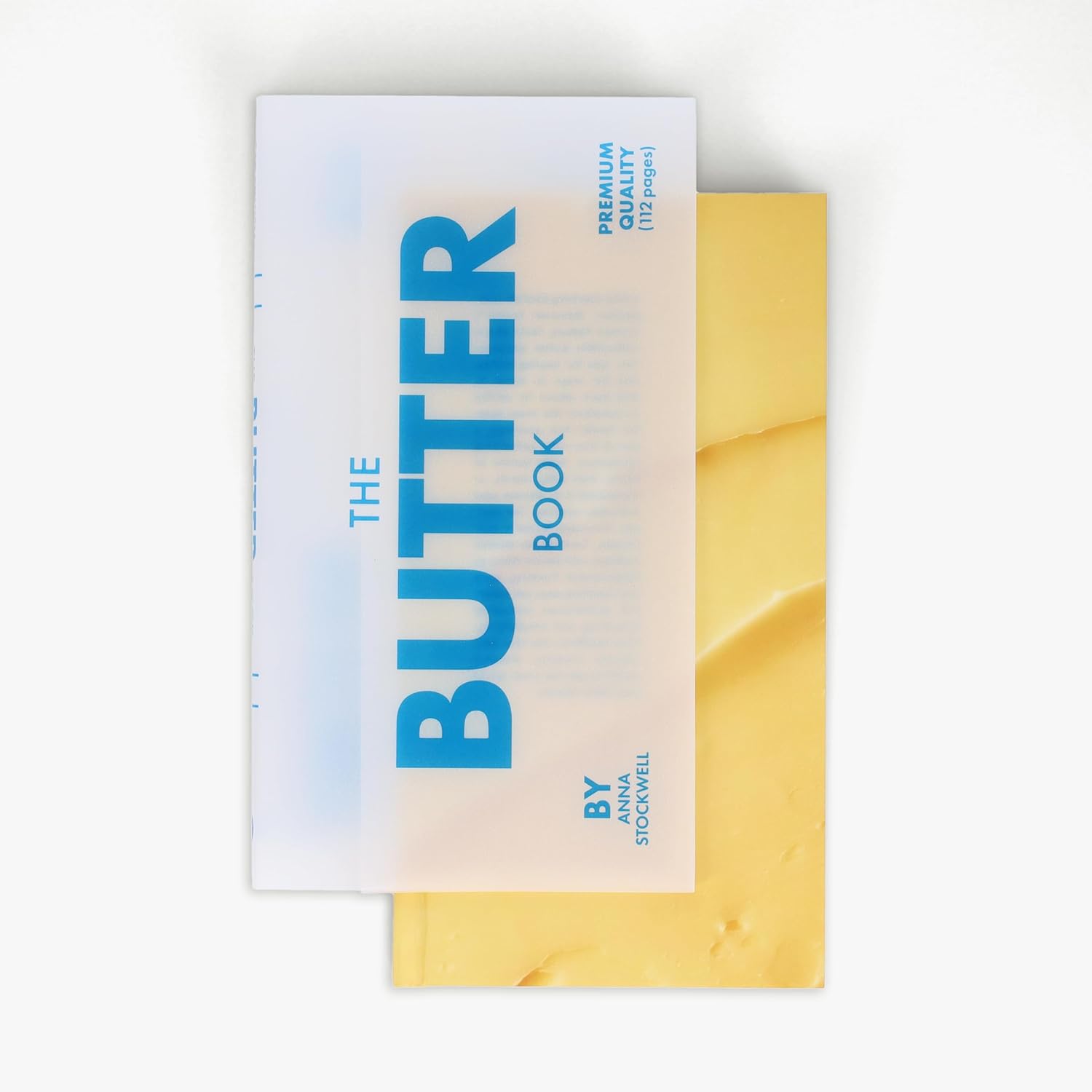 The Butter Book cookbook set with light blue and yellow covers, titles stacked.