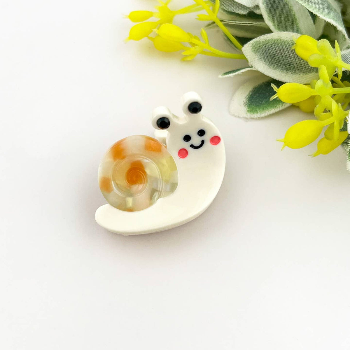 Snail Mini Hair Claw Clip - Beige