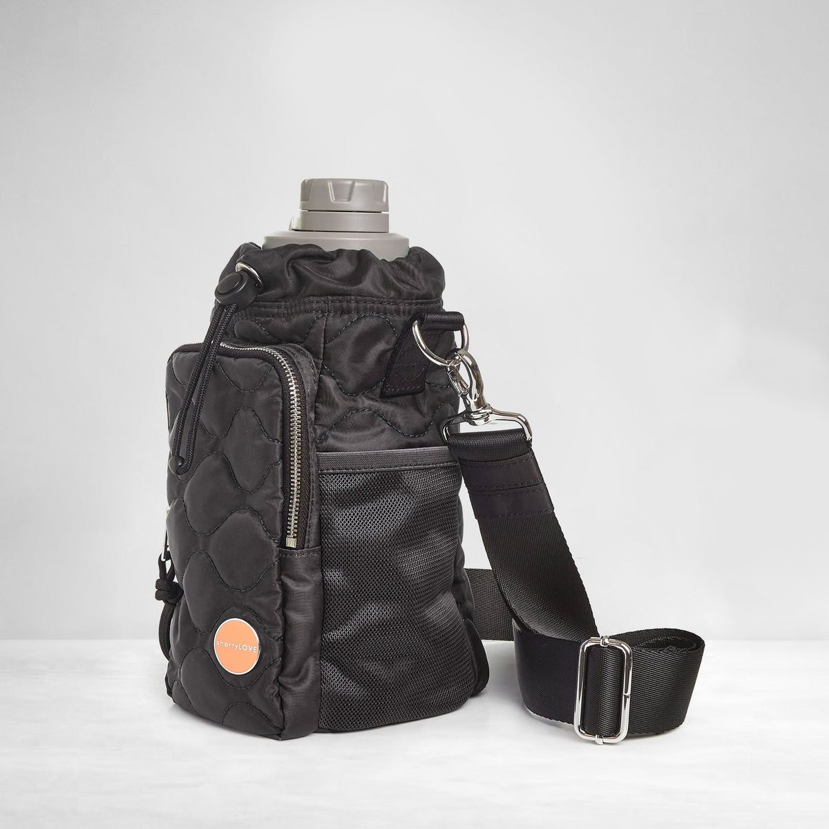 Bea - Small Quilted Sling Bag - Black