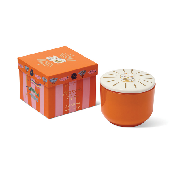 Charmed 8oz Candle - Maneki Neko Cat - Wild Neroli