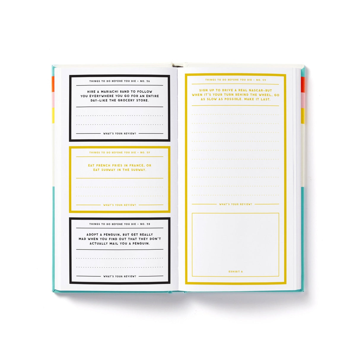 A Million Things To Do Before You Die journal
