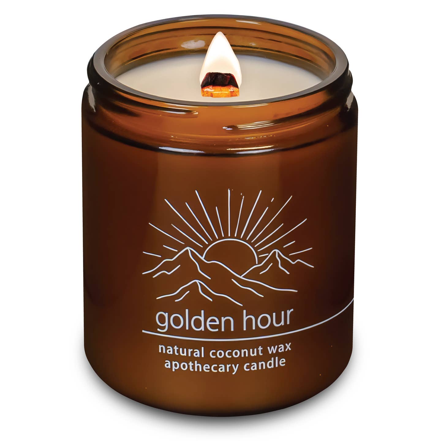 Organic Coconut Wax Candle with Wood Wick - 8 oz