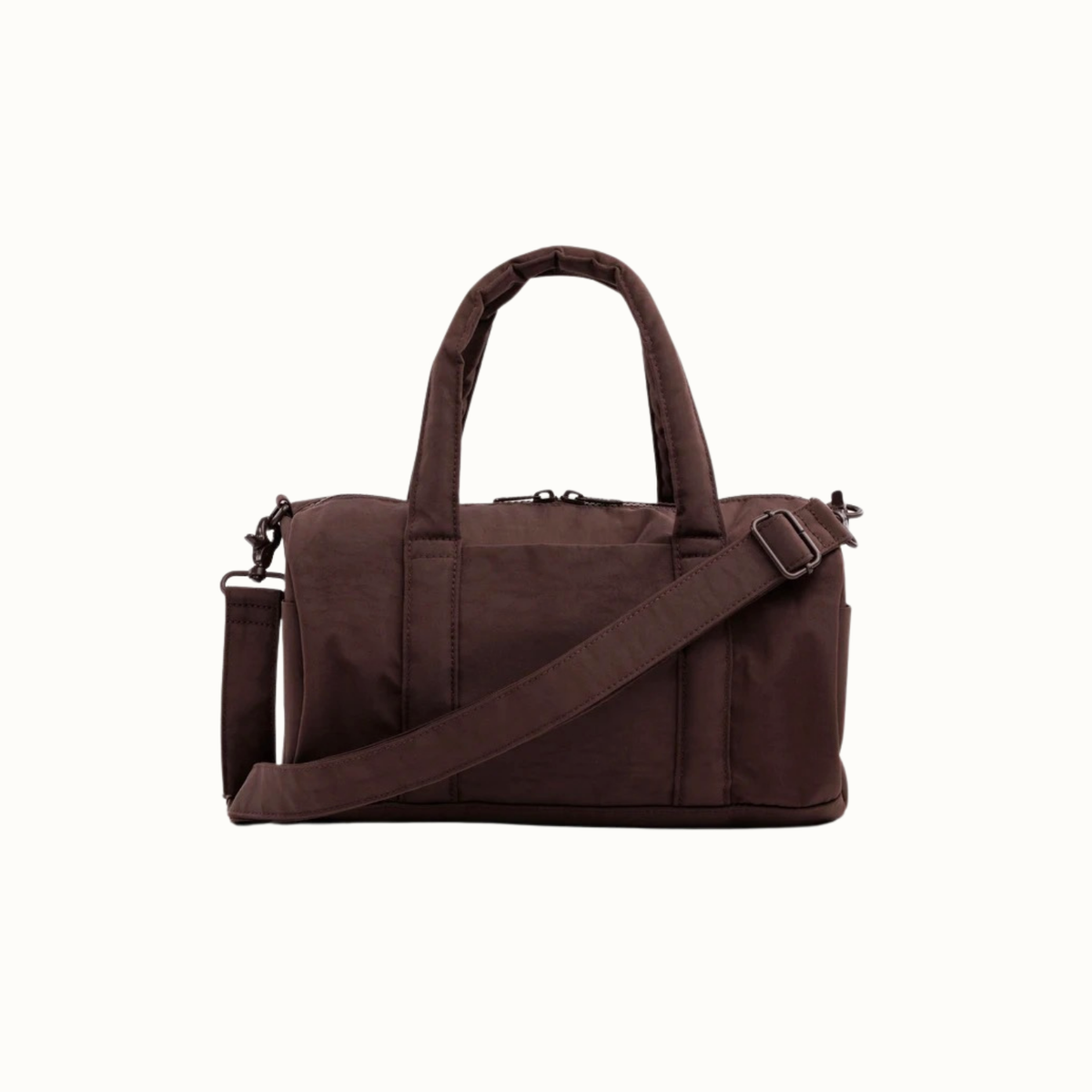 Nylon Duffle Bag - Coffee