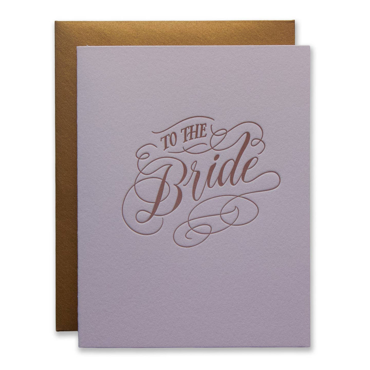 To the Bride Script Hue Wedding Letterpress Card
