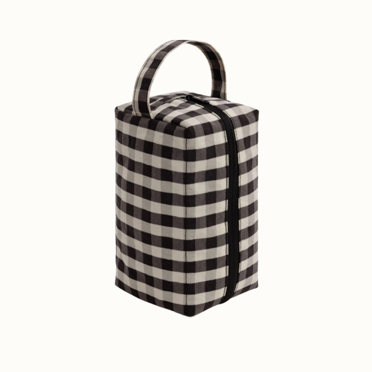 Dopp Kit - Black and Cream Gingham