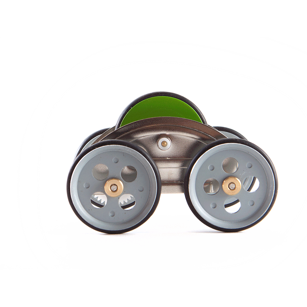 Zécar Flywheel Gadget with three wheels, front view