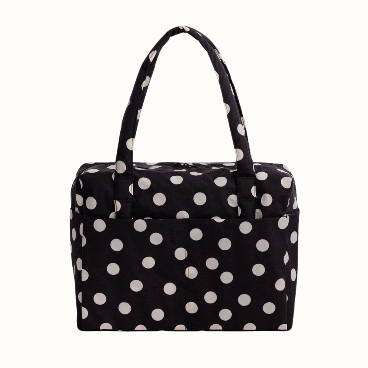 Cloud Carry-On - Black and Cream Polka Dot