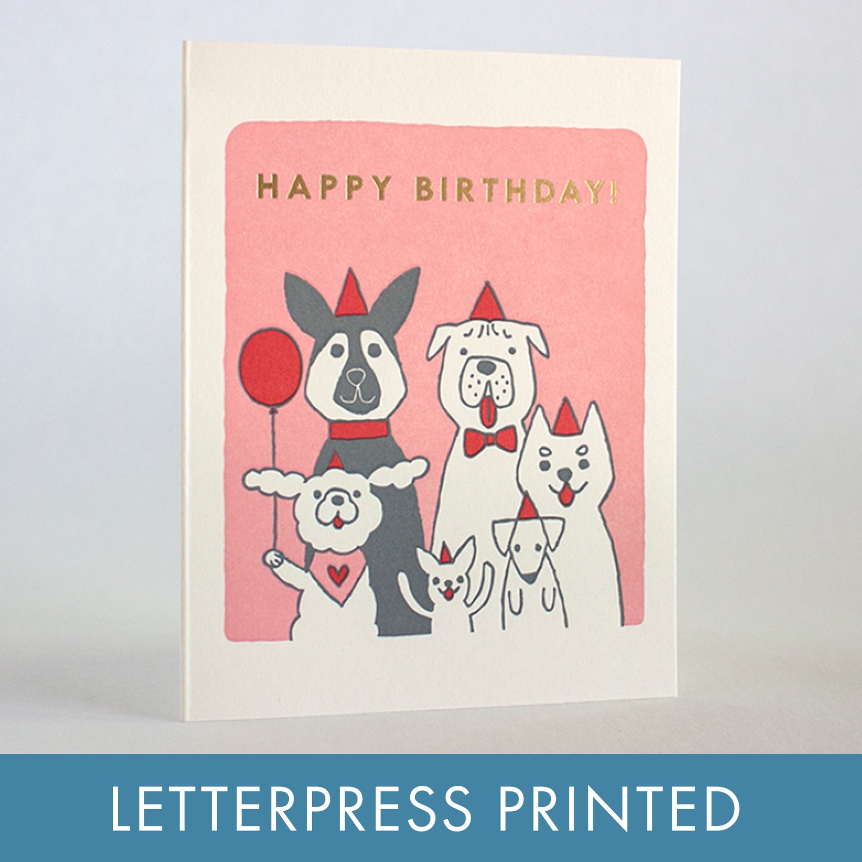 Dog Birthday Letterpress Card