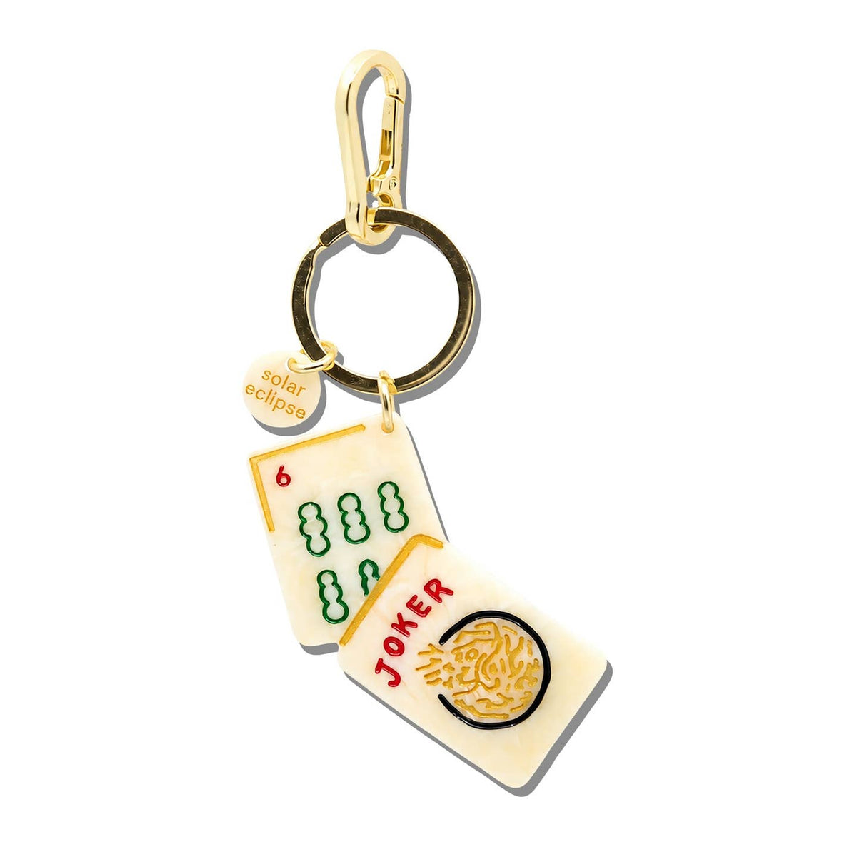 Hand-Painted Mahjong Bag Charm + Keychain
