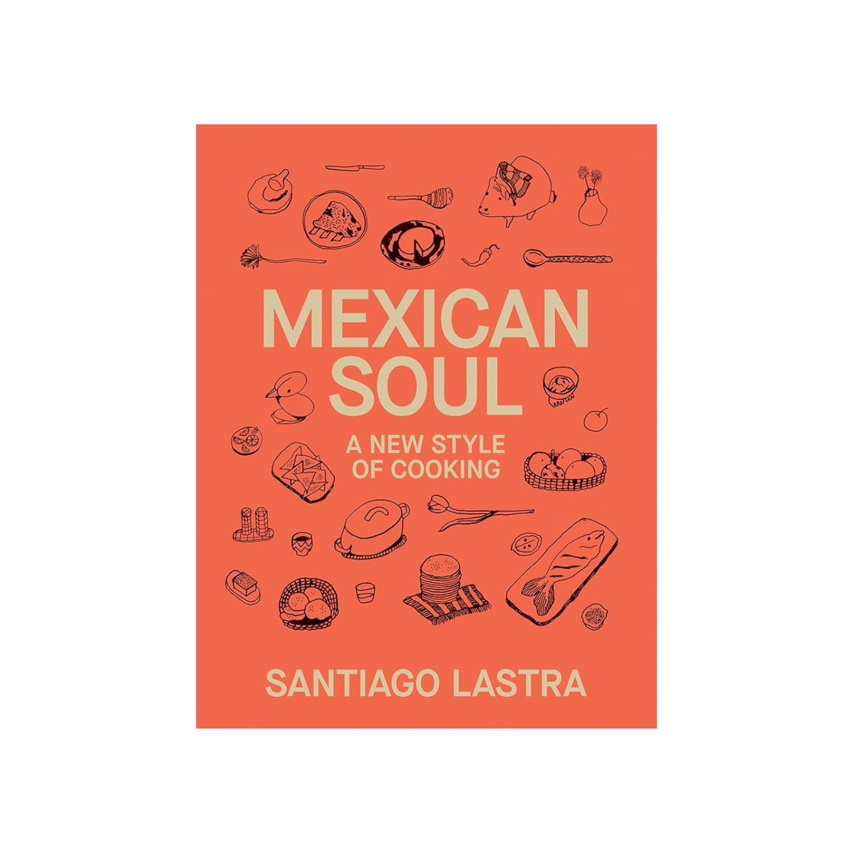 Mexican Soul cookbook cover with illustrated Mexican food icons and title text