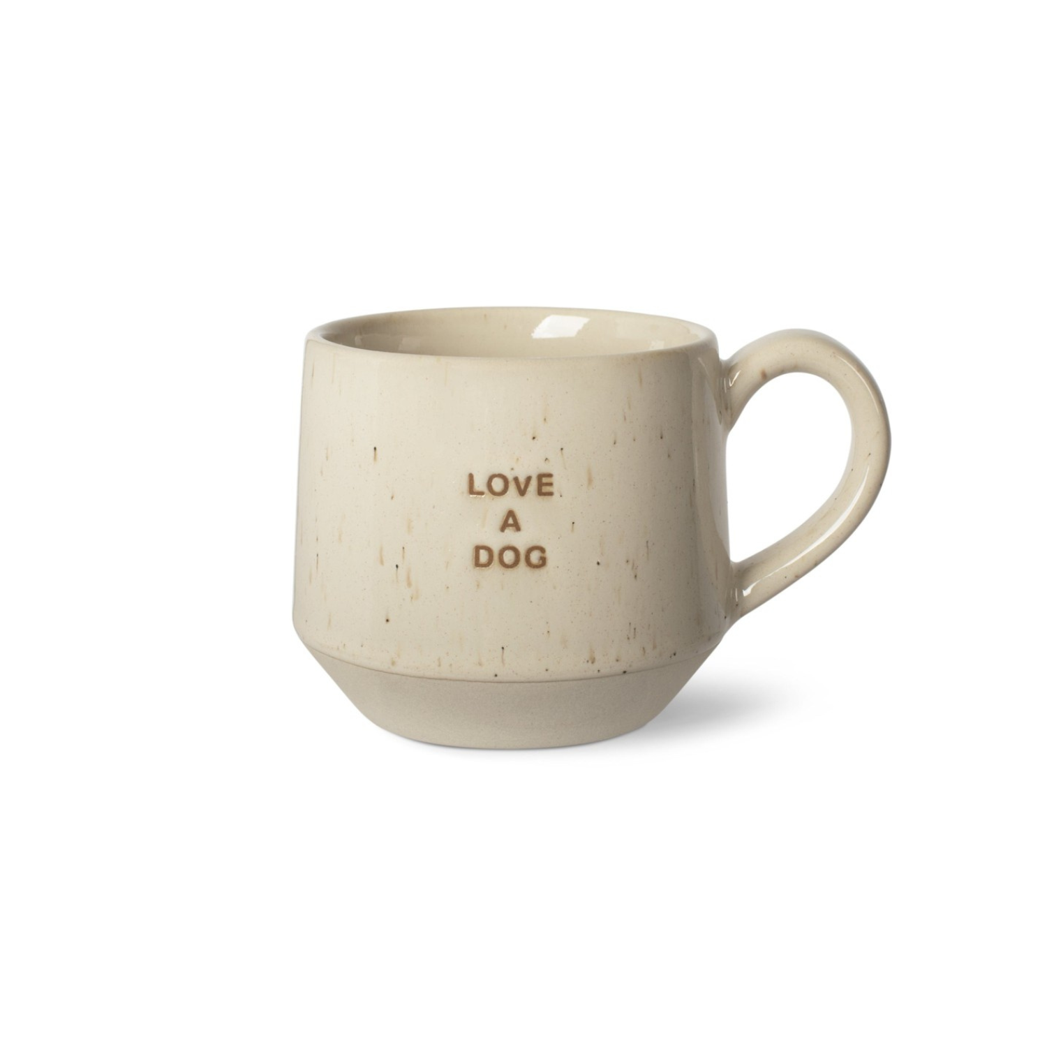 Love A Dog Neutral Speckle Mug
