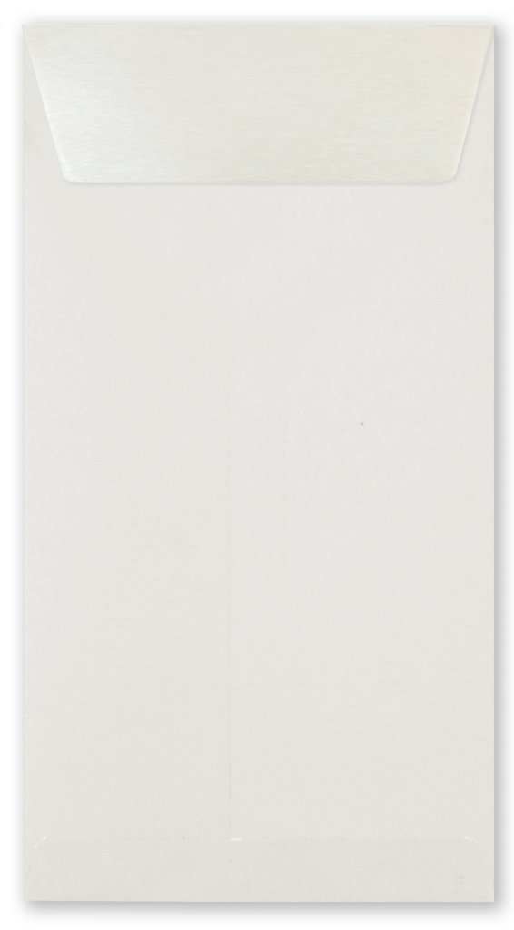Blank champagne toast card back with simple envelope-style flap, unprinted surface